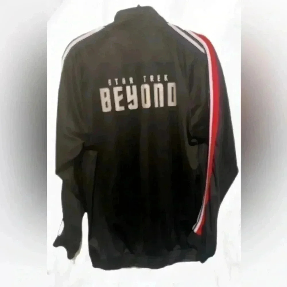 Star Trek beyond black  with red long sleeve casual athletic track jacket XL - Picture 3 of 3